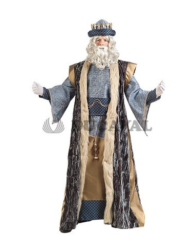 Disfraz de Rey Mago Melchor de lujo para brillar en Navidad