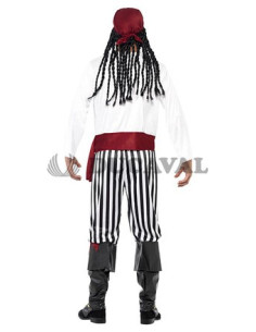 Disfraz pirata pantalón rayas