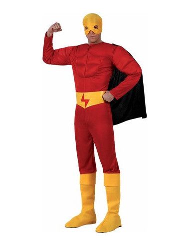 Disfraz de Super Héroe musculoso rojo