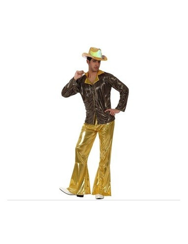 Disfraz de Disco dorado adulto