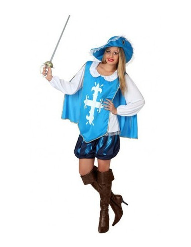 Disfraz de Mosquetera azul