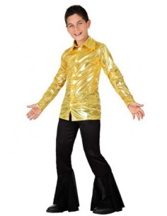 Disfraz de Disco dorado niño