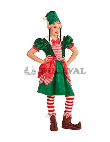 Disfraz de Elfo Ayudante de Papá Noel para Navidad