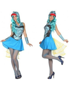 Disfraz de Pez azul mujer