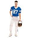 Disfraz de Jugador rugby azul