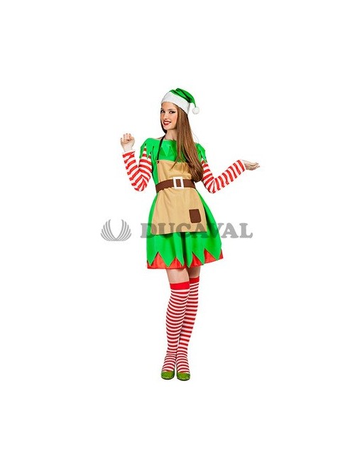 Disfraz duende elfa navidad P en Sevilla para Carnaval o fiesta