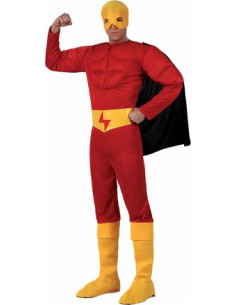 Disfraz de Super Héroe musculoso rojo