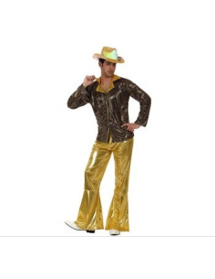 Disfraz de Disco dorado adulto
