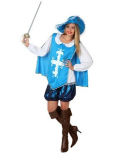 Disfraz de Mosquetera azul