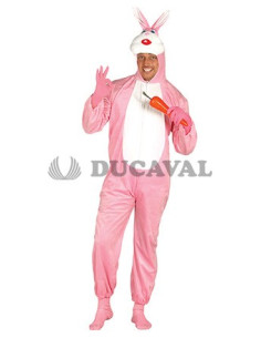 Disfraz de Conejo rosa adulto