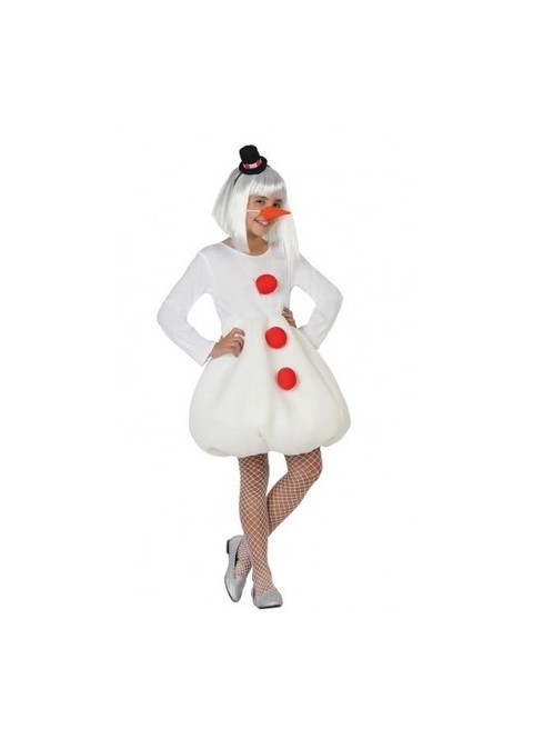 Convención Penetración emoción Disfraz de Muñeco de nieve niña