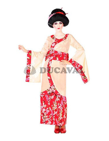 Disfraz geisha rojo