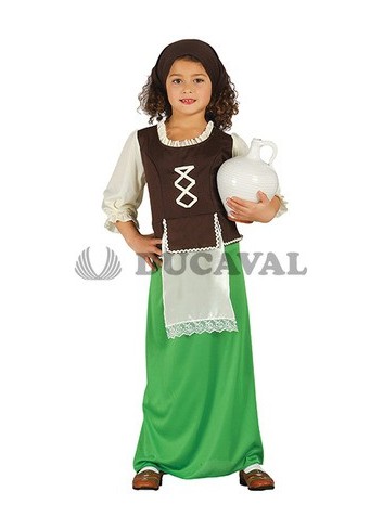 Disfraz posadera verde infantil para una fiesta divertida