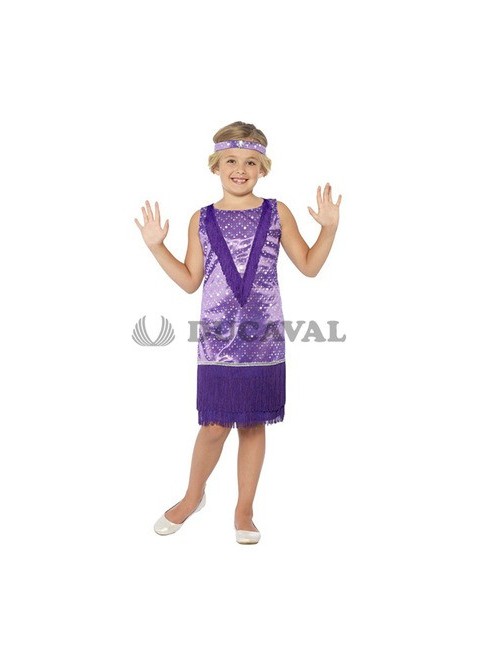 Disfraz de Charlestón morado