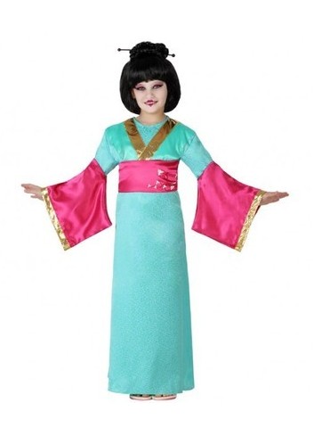 Disfraz de Geisha azul