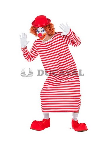 Disfraz payaso rayas largo