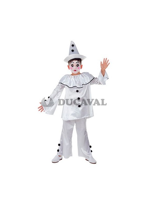 Disfraz pierrot blanco infantil