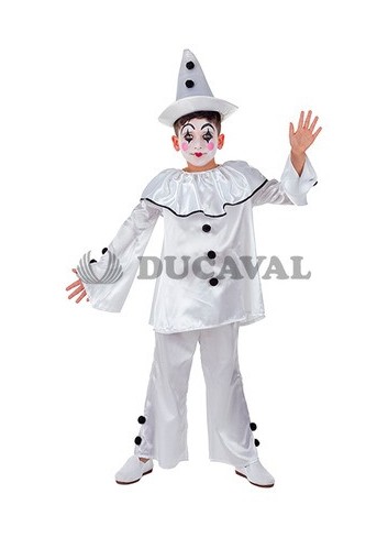 Disfraz pierrot blanco infantil
