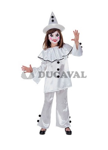 Disfraz pierrot blanco infantil