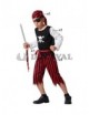 Disfraz de Pirata rojo y negro