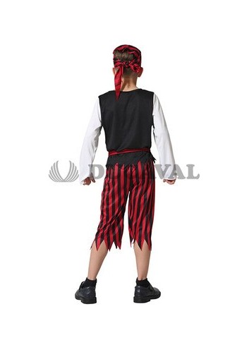 Disfraz de Pirata rojo y negro