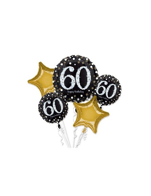 Bouquet de globos de 60 cumpleaños - Disfraces Ducaval