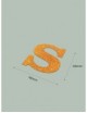 Letra S con purpurina oro 180 x 200 mm