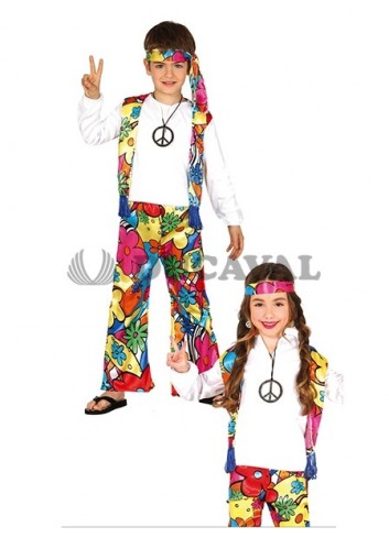 Disfraz hippie colores