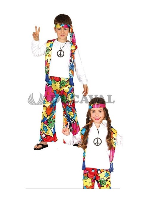 Disfraz hippie colores