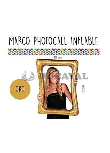 Marco photocall inflable dorado - Disfraces Ducaval