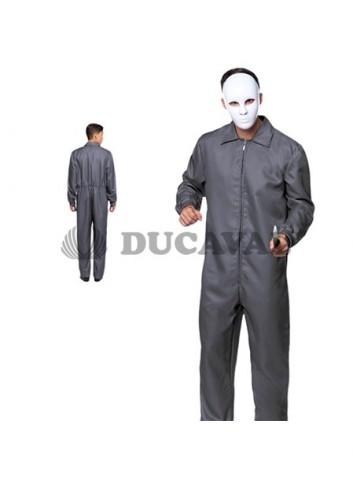 Disfraz mono worker gris