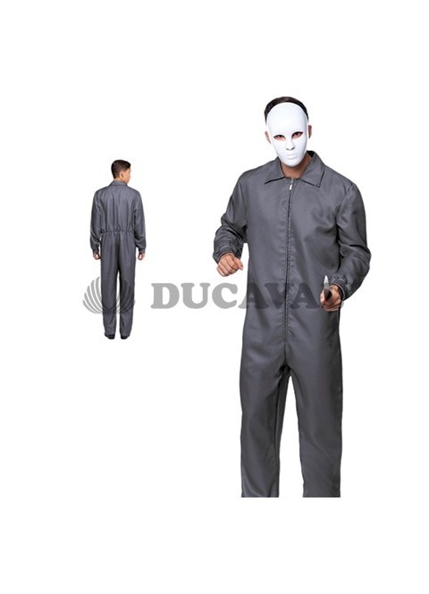 Disfraz mono worker gris