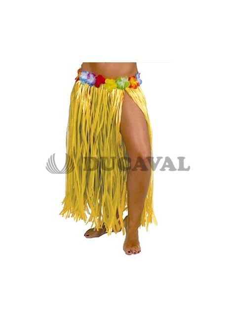 Falda Hawaiana 75cm amarilla, Ducaval