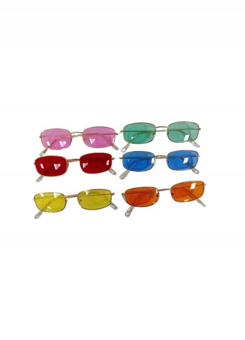 Gafas hippie cuadradas cristal colores, Ducaval