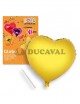 Globo corazón oro poliamida 49x46cm | DUCAVAL |