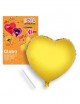 Globo corazón oro poliamida 49x46cm | DUCAVAL |