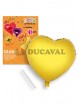 Globo corazón oro poliamida 49x46cm | DUCAVAL |