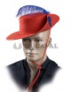 Sombrero mosquetero fieltro rojo
