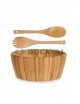 Bol bambú con cucharas