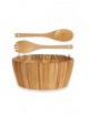 Bol bambú con cucharas