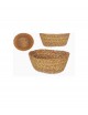 Cesto vegetal ovalado natural 20cm