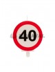 Vela 40 cumpleaños señal prohibido - Disfraces Ducaval