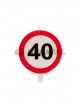 Vela 40 cumpleaños señal prohibido - Disfraces Ducaval