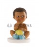 Figura bautizo niño pelota sentado 10cm - Disfraces Ducaval
