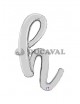 Globo foil letra H minúscula plata 36cm