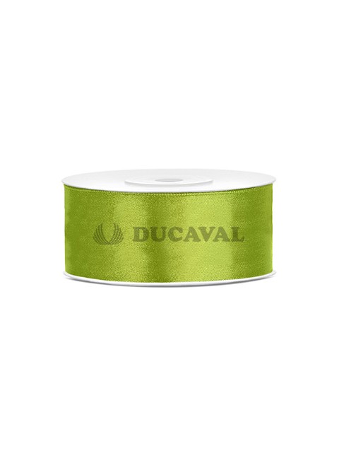 Cinta verde manzana satín 2.5cmX25m  Disfraces Ducaval