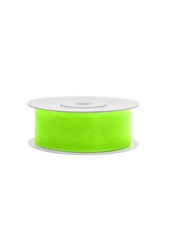 Cinta verde neón chifón 2.5cm x 25m  Disfraces Ducaval