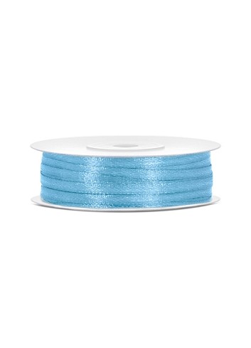 Cinta azul claro satín 0.3cmX25m