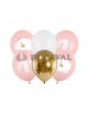 Globos latex 1 año Elefantes Rosa 30 cm 6U - Disfraces Ducaval