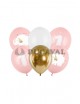 Globos latex 1 año Elefantes Rosa 30 cm 6U - Disfraces Ducaval